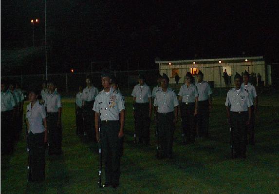 Drill Team at a Football Game.