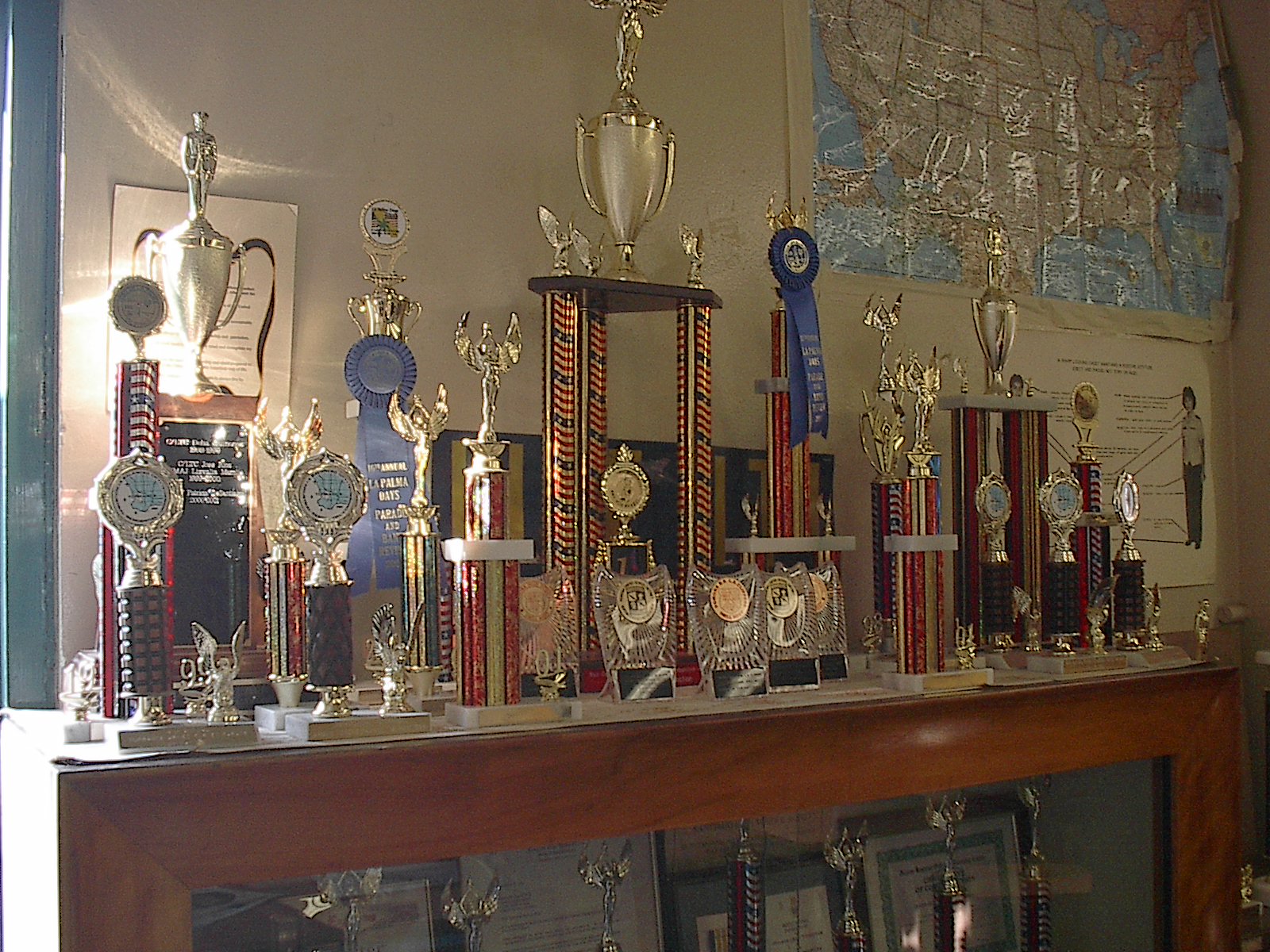 These are some trophies we've won throughout the years...